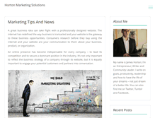 Tablet Screenshot of hortonmarketingsolutions.com